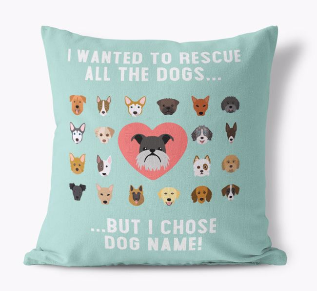 Rescue All The Dogs: Personalised {breedFullName} Cushion